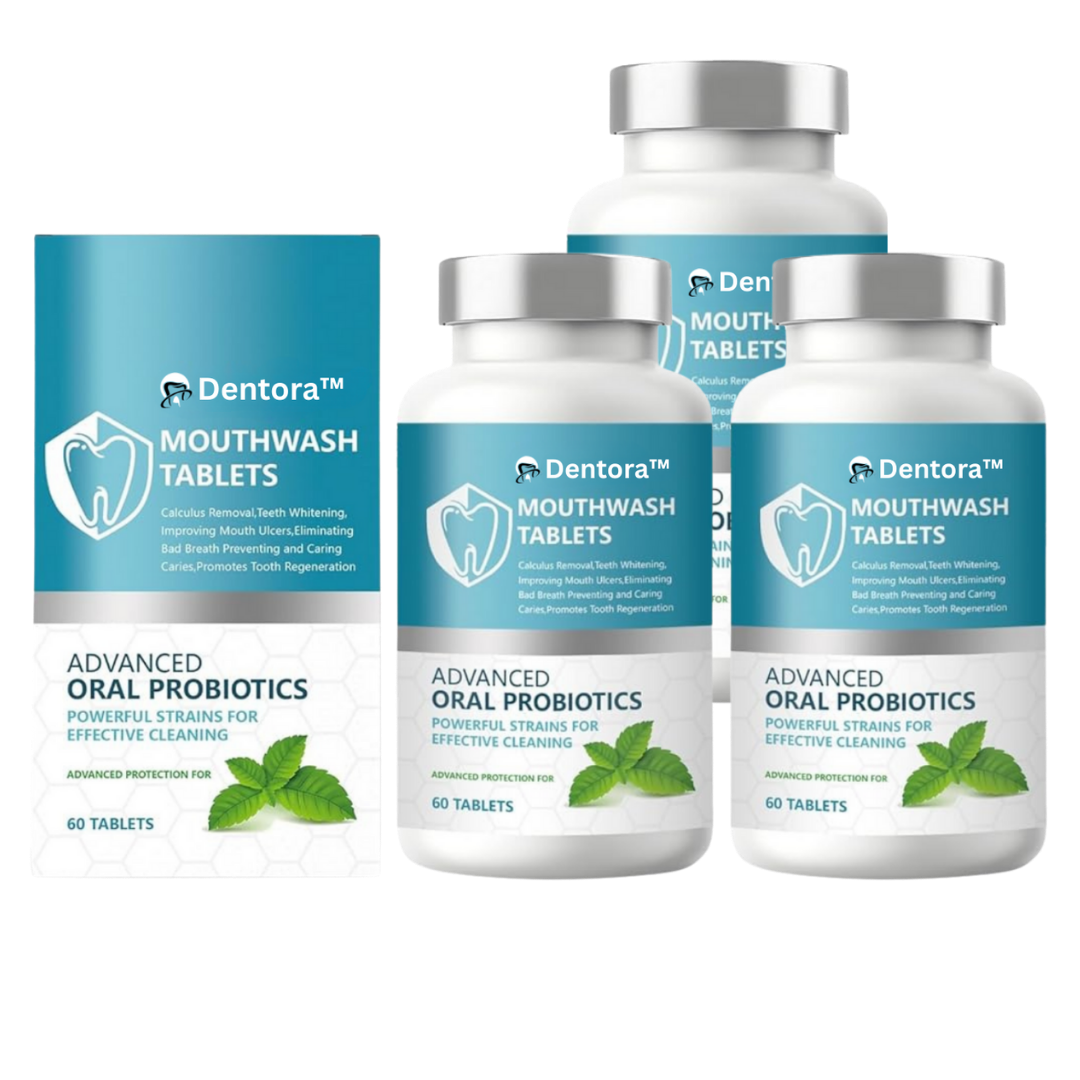 Dentora™ Mouthwash Tablet | Removes up to 92% of tartar in just 5 days!