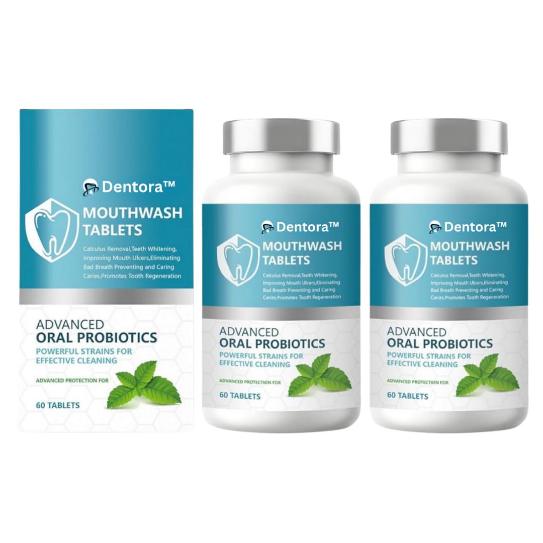 Dentora™ Mouthwash Tablet | Removes up to 92% of tartar in just 5 days!