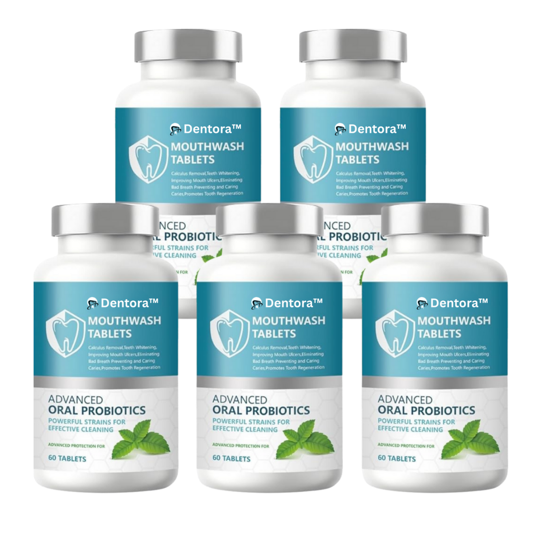 Dentora™ Mouthwash Tablet | Removes up to 92% of tartar in just 5 days!