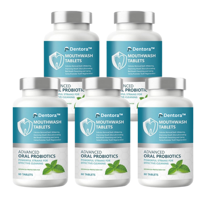 Dentora™ Mouthwash Tablet | Removes up to 92% of tartar in just 5 days!
