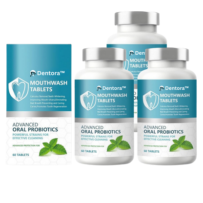Dentora™ Mouthwash Tablet | Removes up to 92% of tartar in just 5 days!